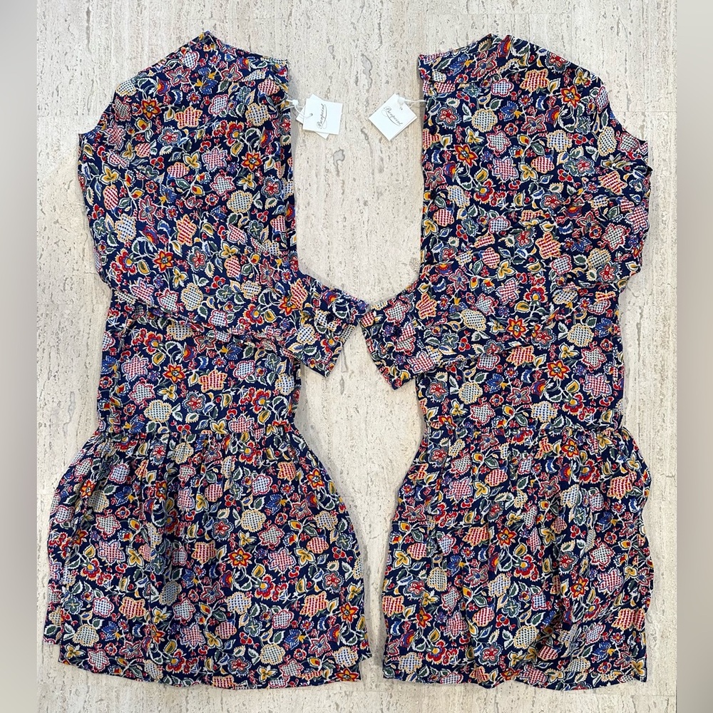 NWT Bonpoint Floral Print Gathered Dress - Size 10 - Picture 12 of 16